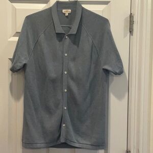 Club Monaco   Medium. Men's Blue Short Sleeve Shirt